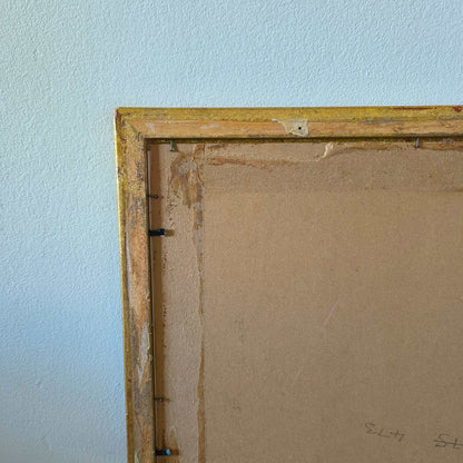 Early 20th c. charcoal portrait sketch of a bust by E. Allen, 1909, detailed shading and classical style