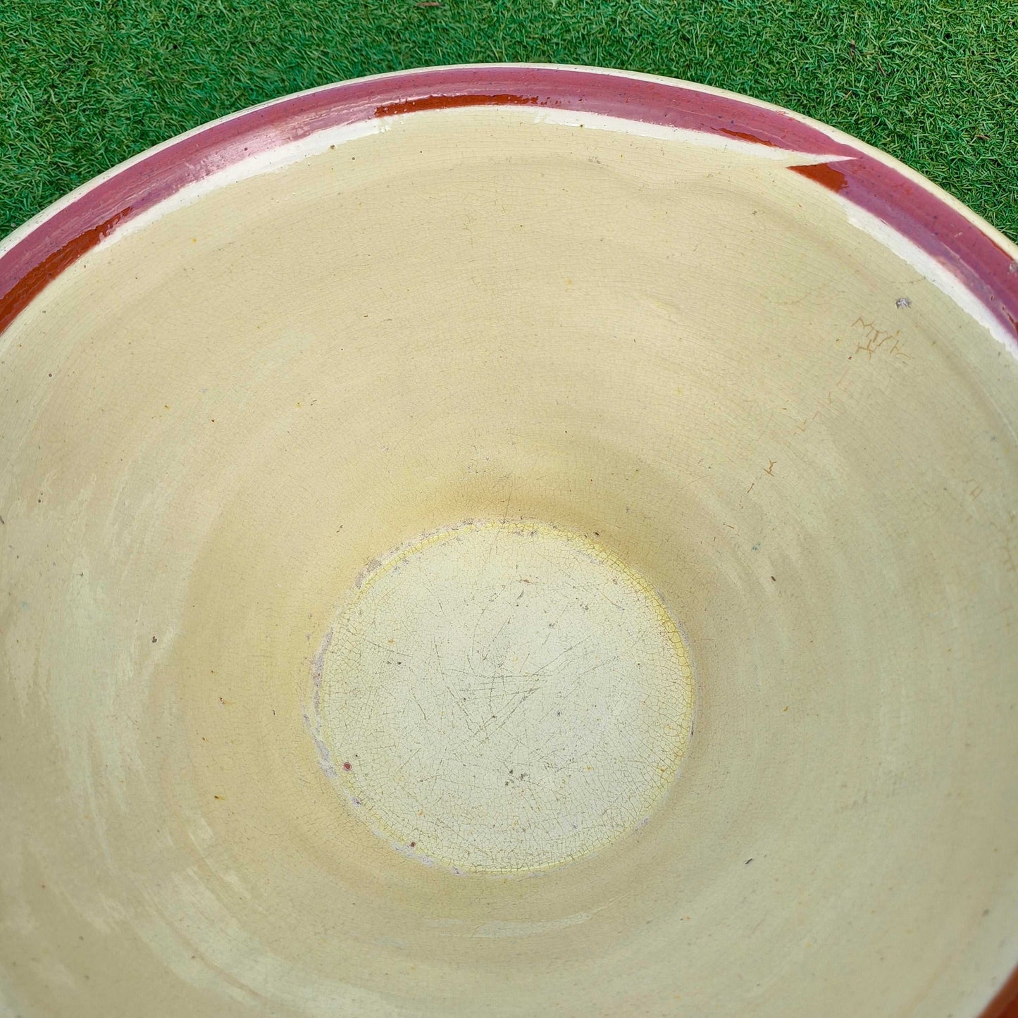 A Large English Victorian Dairy Bowl